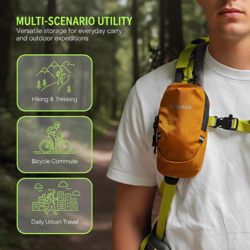 Hiking Backpack Waterproof - Borsa da braccio per attività all’aperto,