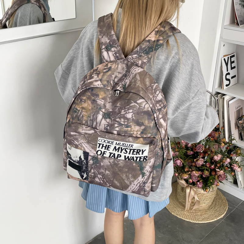 Zaino in tela con motivo mimet - Canvas Backpack Casual recensione e prezzo